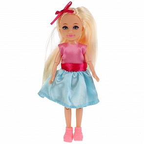 Кукла - Машенька, 15 см в модном платье, гнутся руки и ноги (Карапуз, MARYQY603A-3-RU (300))